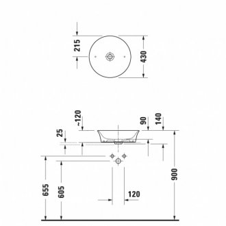 Раковина Duravit White Tulip 2362430079 43 см