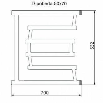 Полотенцесушитель Двин D-Pobeda 50/70