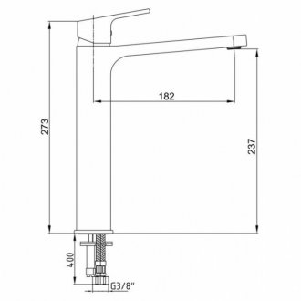 Смеситель для раковины E.C.A. Tiera 102188002C1EX черный матовый