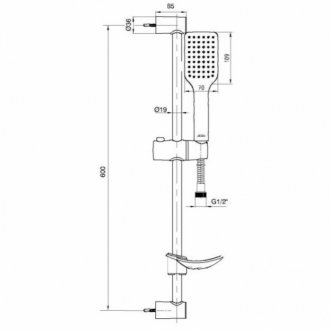 Душевой гарнитур E.C.A. Tiera 102846029EX золото