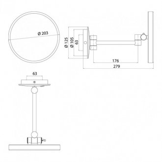 Зеркало косметическое Emco Pure 109413308