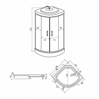 Душевая кабина Erlit ER3509PF-C3-RUS