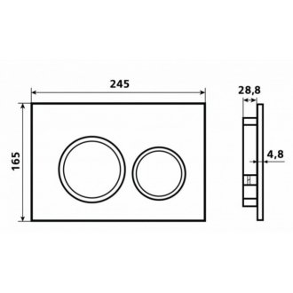 Клавиша смыва Esbano SLIM-37GW