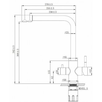 Смеситель для кухни Esko K24 B