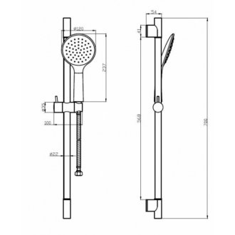 Душевой гарнитур Esko SCS851