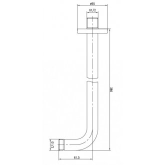 Держатель верхнего душа Esko SH376