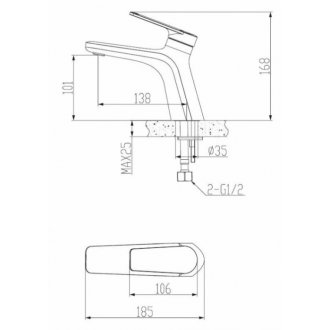 Смеситель для раковины Esko Baku BK 26