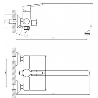 Смеситель для ванны Esko London LD 31