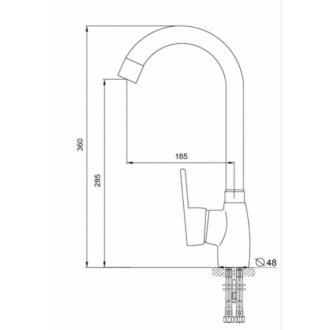 Смеситель для кухни Esko Palermo PE 519