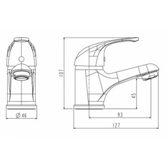 Смеситель для раковины Esko Riga RG 26