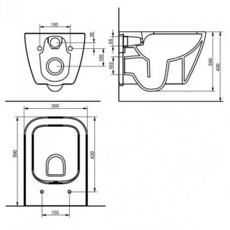 Комплект Ewrika ProLT 0026-2020 + Seramiksan Saturn Rimout A141151H + Ewrika 0050 хром матовый