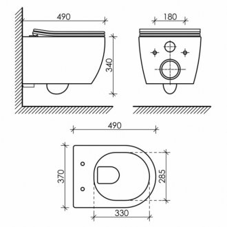 Комплект Ewrika ProLT 0026-2020 + Ceramica Nova Play CN3001 + Ewrika 0052 белая