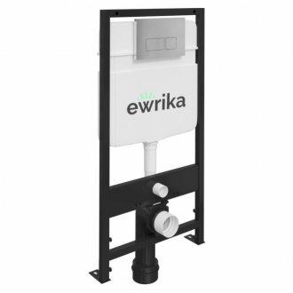 Система инсталляции Ewrika ProLT 0026-2020 с клавишей смыва 0040 хром матовый