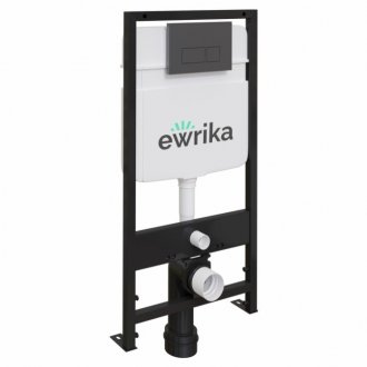 Система инсталляции Ewrika ProLT 0026-2020 с клавишей смыва 0044 черная матовая