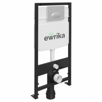 Система инсталляции Ewrika ProLT 0026-2020 с клавишей смыва 0050 хром матовый