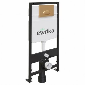 Система инсталляции Ewrika ProLT 0026-2020 с клавишей смыва 0053 золото матовое