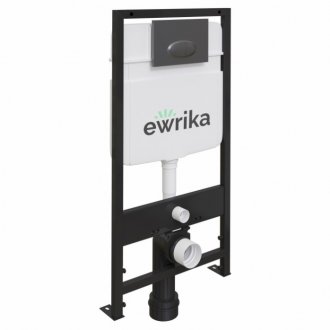 Система инсталляции Ewrika ProLT 0026-2020 с клавишей смыва 0054 черная матовая