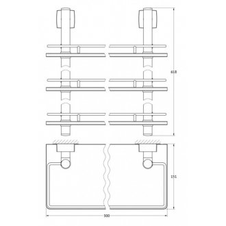 Полка 3-х ярусная FBS Esperado ESP 067