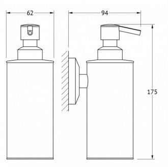 Дозатор мыла металлическая FBS Standard STA 011
