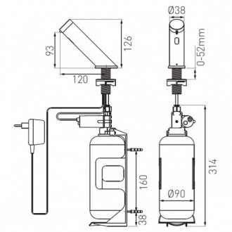 Дозатор для жидкого мыла Ferro Mistral Sensor BBB112