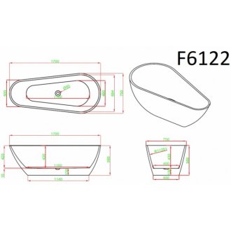 Ванна Frank F6122 White