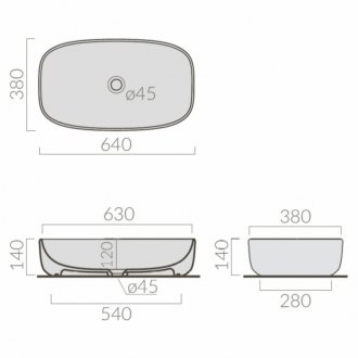 Раковина Galassia Dream 7300NEMT черная матовая