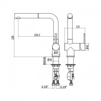 Смеситель для кухни Gattoni Modern 4070/PCC0