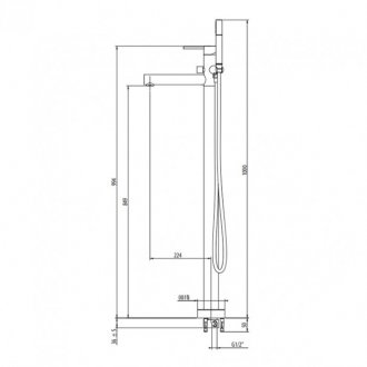 Смеситель для ванны Gattoni Circle One 9008/90NO