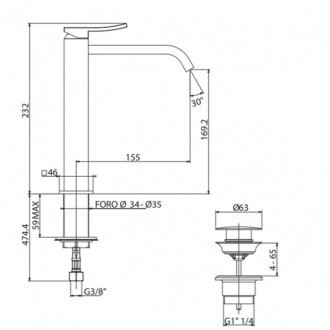 Смеситель для раковины Gattoni Ely 8846/88C0