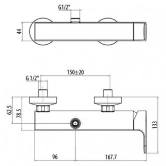 Смеситель для душа Gattoni H2Omix1000 1027/10С0cr