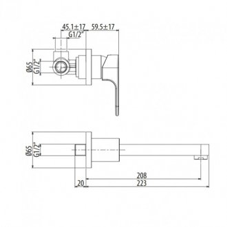 Смеситель для раковины Gattoni H2Omix1000 1037/10C0