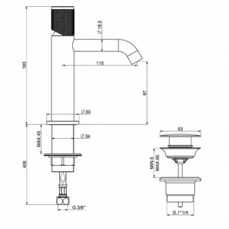 Смеситель для раковины Gattoni MD MD110/22NO