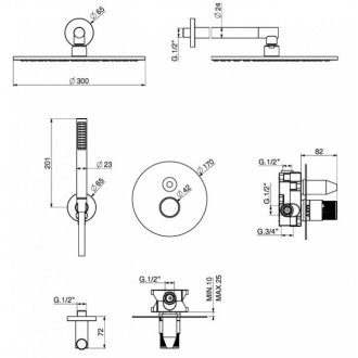 Душевая система Gattoni MD MD790/22C0