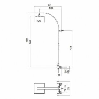 Душевая стойка Gattoni PD KIT/TS25C0