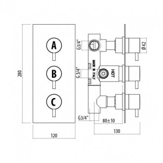 Смеситель для душа Termostatici TS994/22C0.M