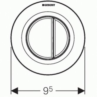 Клавиша смыва Geberit HyTouch Type 01 116.042.11.1