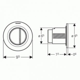 Клавиша смыва Geberit HyTouch Type 01 116.042.21.1 хром