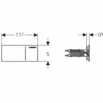 Клавиша смыва Geberit Omega 70 115.084.SQ.1