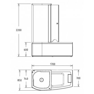 Ванна Gemy G8040 C