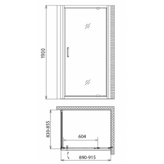 Душевой уголок Gemy Sunny Bay S28170-A85 90x85