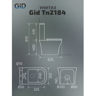 Унитаз GID Tn2184Bm