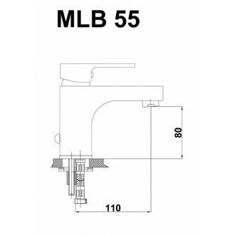 Смеситель для раковины GPD Solus MLB55