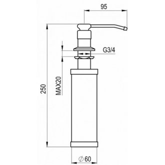 Дозатор для жидкого мыла Granula GR-01 D хром