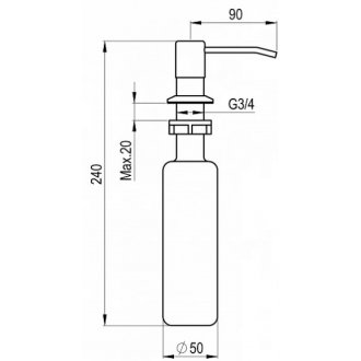Дозатор для жидкого мыла Granula GR-1403 нержавеющая сталь