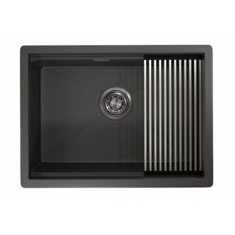 Мойка кухонная Granula Kitchen Space KS-6045U черный матовый