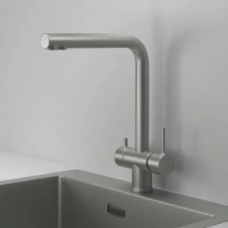 Смеситель для кухни Granula Kitchen Space 7011 сталь матовая