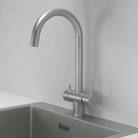 Смеситель для кухни Granula Kitchen Space 7104 сталь матовая