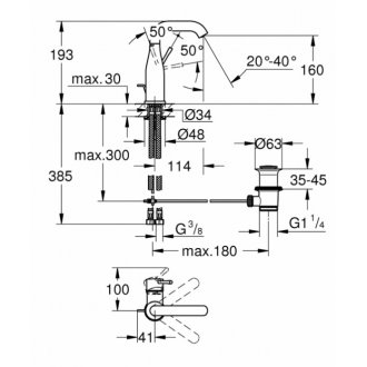Смеситель для раковины Grohe Essence 24173001
