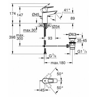 Смеситель для раковины Grohe BauLoop 23335001