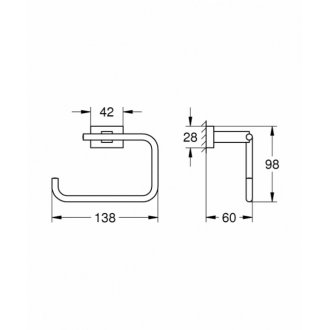 Держатель бумаги Grohe Essentials Cube New